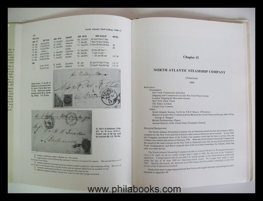 Hubbard/Winter, North Atlantic Mail Sailings 1840-75, 1988, Handbook ...