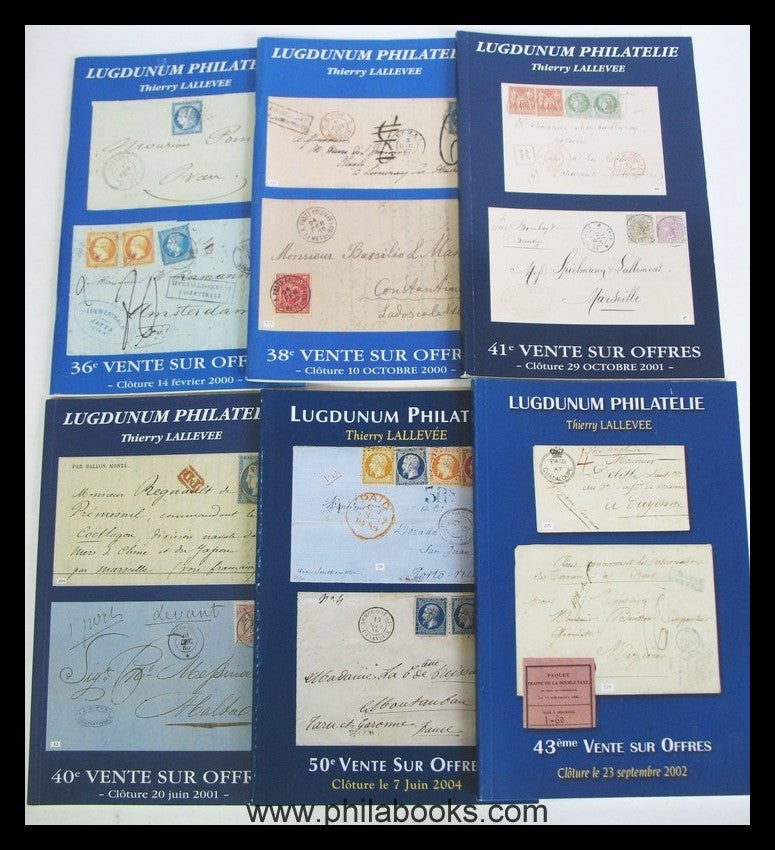 Lugdunum Philately, Thierry Lallevee, Lyon, 10 color catalogs of the ...