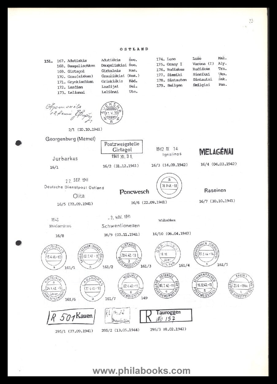 Fugalevicius, V., Pasto Antspaudai, Poststempel in Litauen, 1990,  ...
