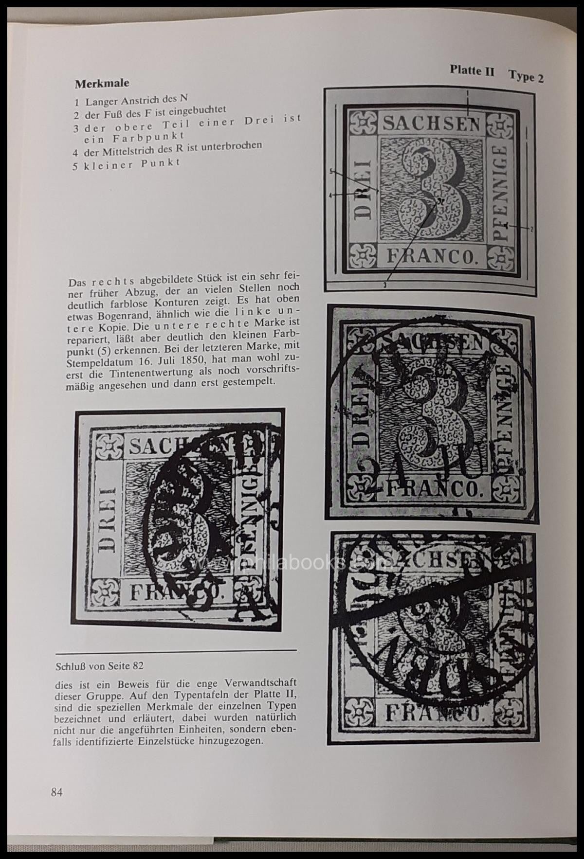 Bühler, G., Saxony 3 Pfennig red, 1978, detailed monograph ...