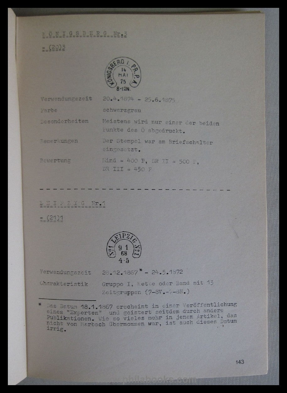 Spalink, Fr., Die Deutschen Hufeisenstempel, 2. überarbeitete Aufl ...