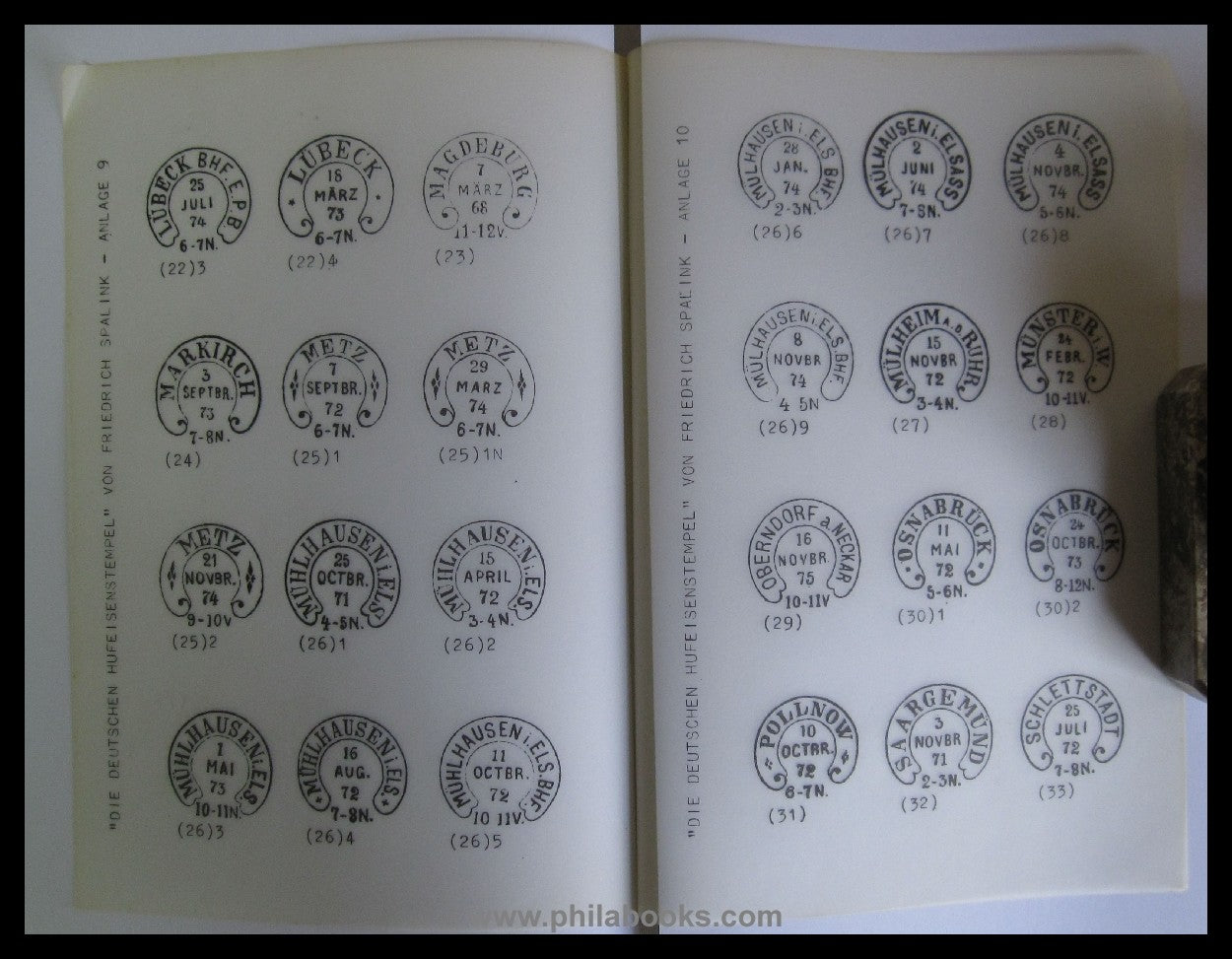Spalink, Fr., Die Deutschen Hufeisenstempel, 2. überarbeitete Aufl ...