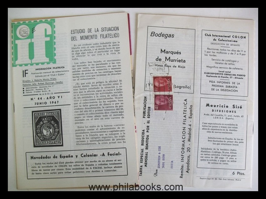 Information Filatélica, Club Internacional Colon de Coleccionismo, ...
