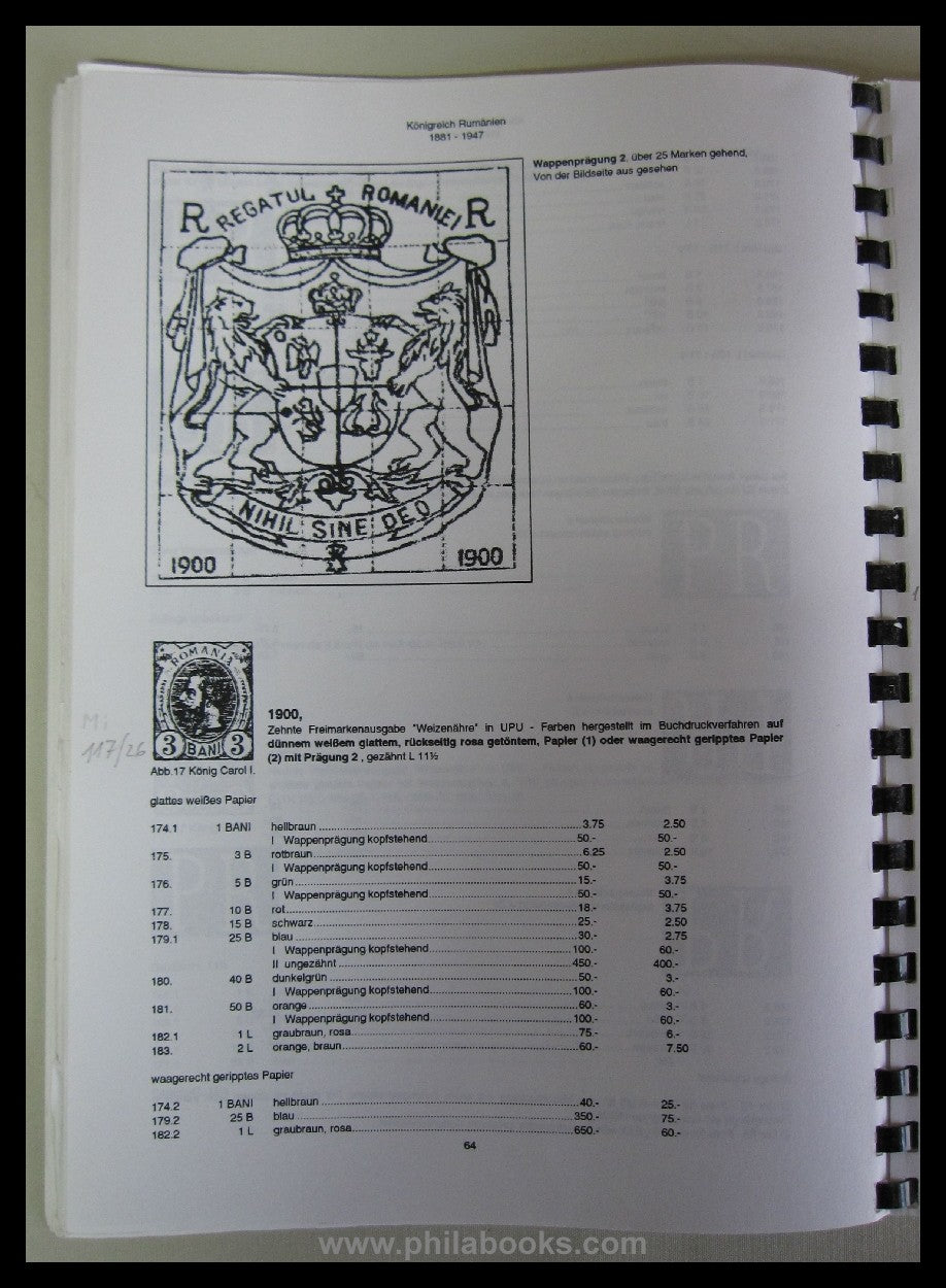 Weinbrecht, R., Spezialkatalog der Postwertzeichen des Fürstentum  ...