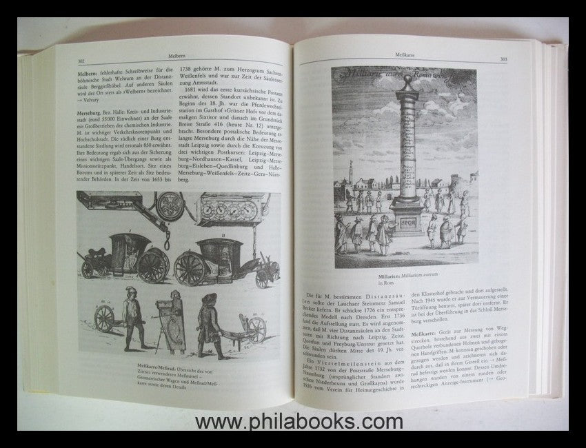 transpress lexicon, Saxon postal mile columns, 1989, detailed ...