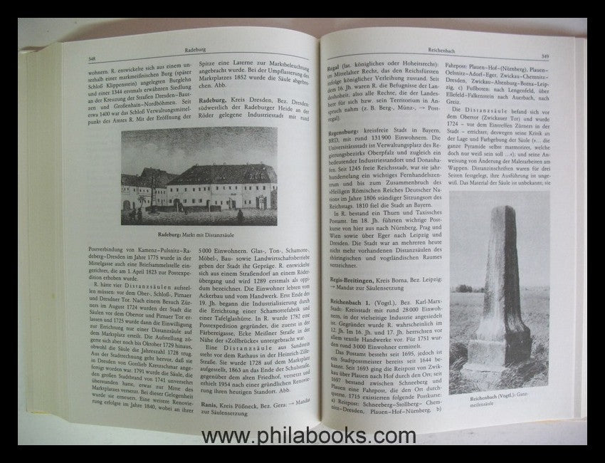 transpress lexicon, Saxon postal mile columns, 1989, detailed ...