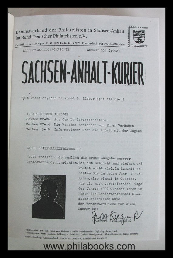 SAXONY-ANHALT, LV- Saxony - Anhalt, Saxony-Anhalt- Courier, No. ...
