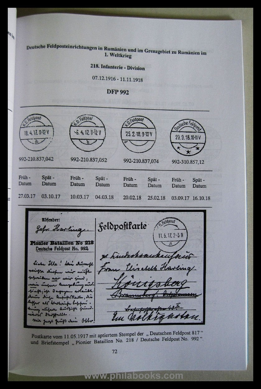 Borlinghaus, H., The German field post in Romania and in the border area ...