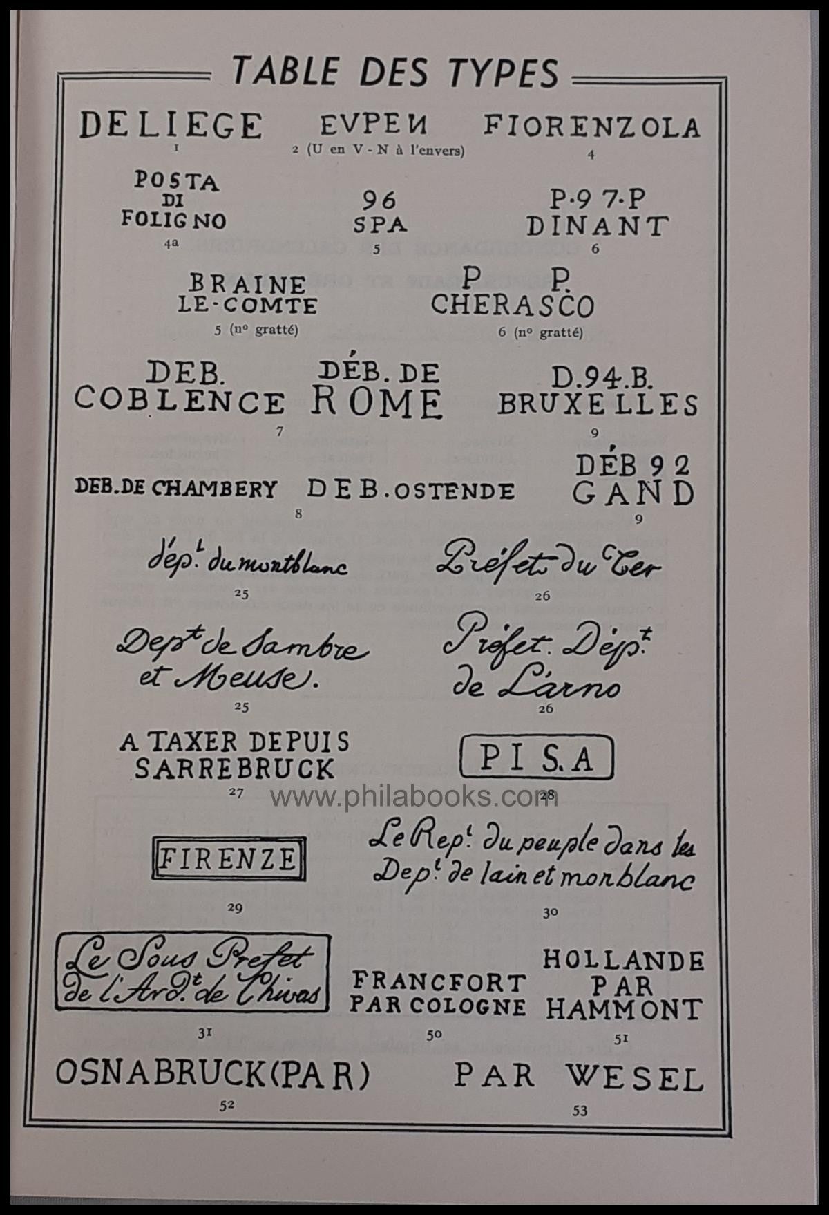 de Beaufond, E.H., Les Marques Postales des Départements Conquis 1 ...