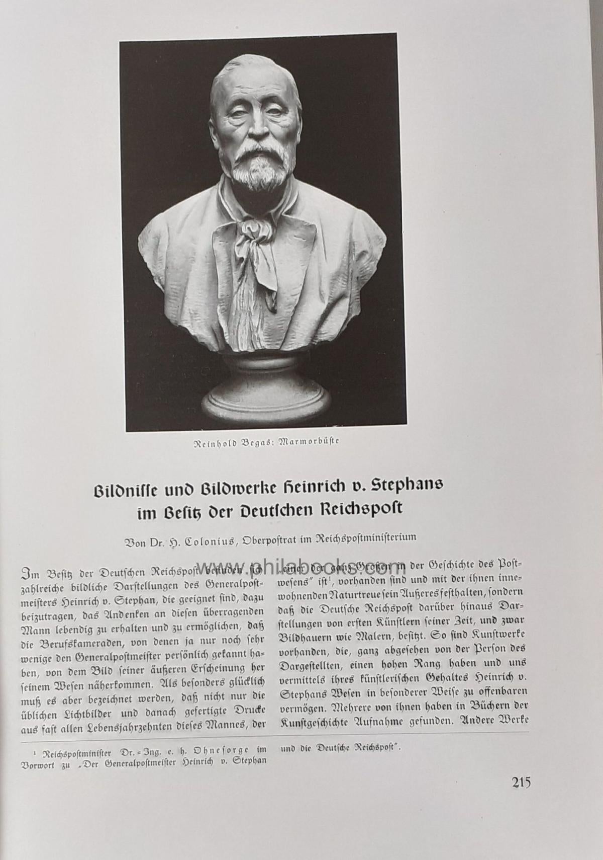 Colonius (Senior Postal Counselor Dr. jur. Hans), Portraits and Sculptures by Heinr ...