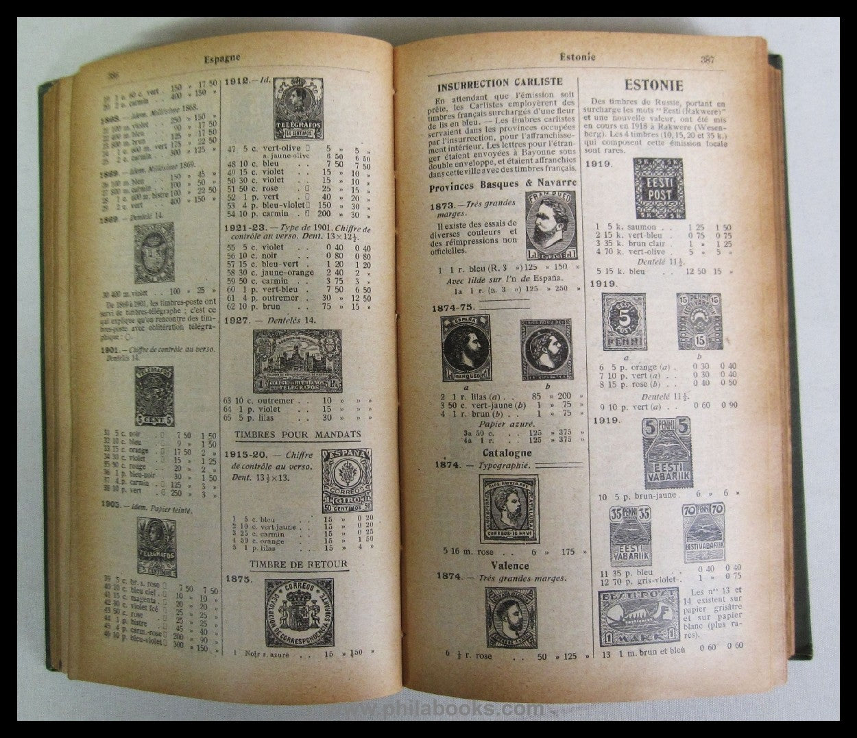 Yvert &amp; Tellier Champion Catalog Timbres Poste 1929 avec les pri ...
