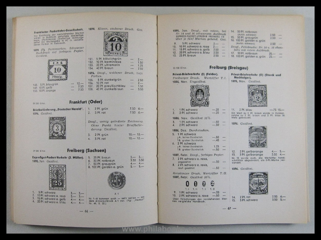 Glasewald, Georg: Private postal stamp catalog, here the original issue...