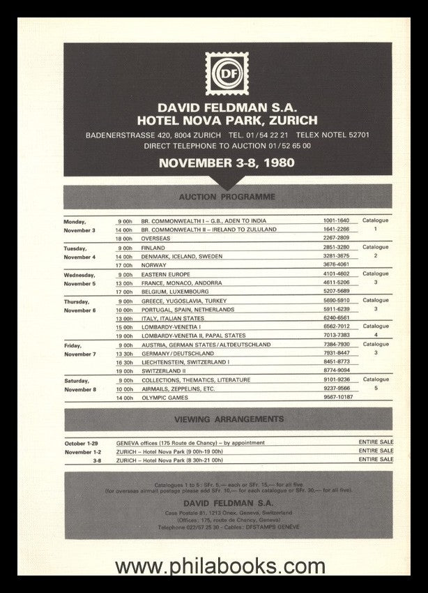Feldman, Auktion 003, 1980-11, Europa
