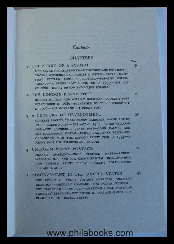 Staff, F., The Penny Post 1680-1918,1964, postal history monograph ...