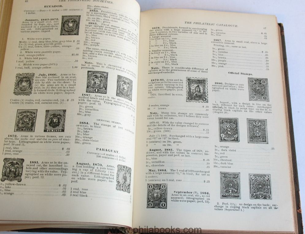 Evans, Edward B., The Philatelic Catalogue of Postal Stamps, Envel ...