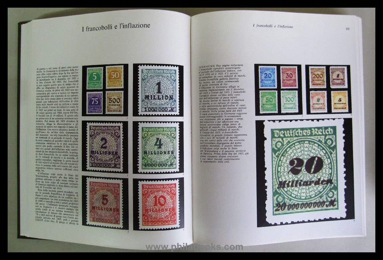Apollonio, Fulvio: Enciclopedia dei francobolli, 1968, 2 large format ...