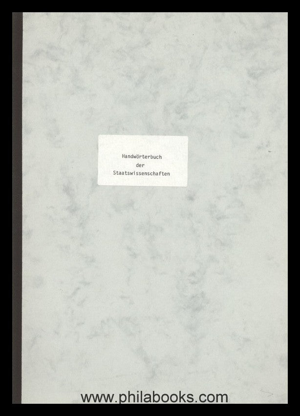 Concise dictionary of political science, 1925, paperback COPY of ...