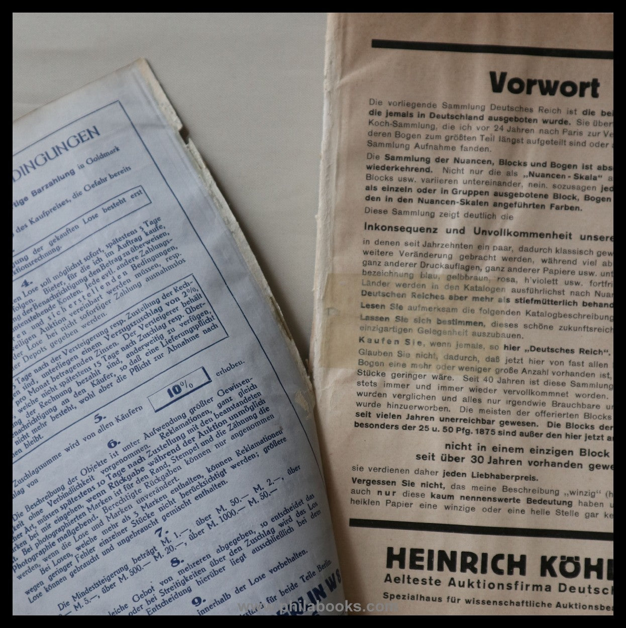 Heinrich Köhler, Auction 074, 1931-12
