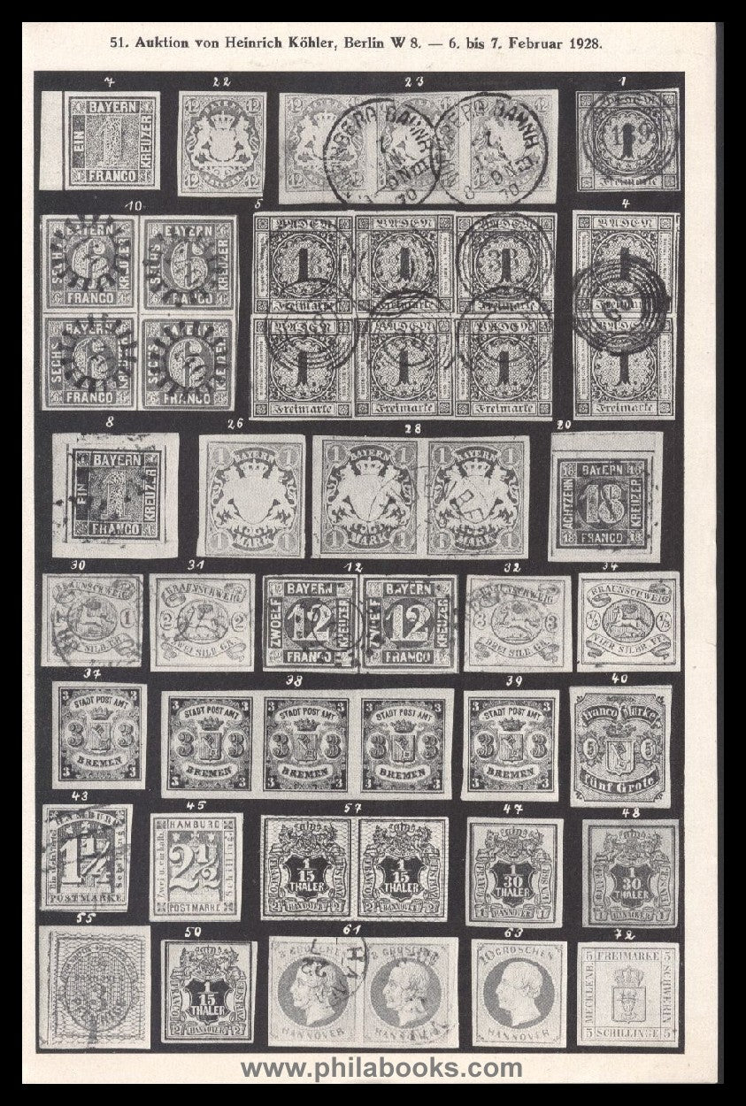Heinrich Köhler, Auction 051, 1928-02