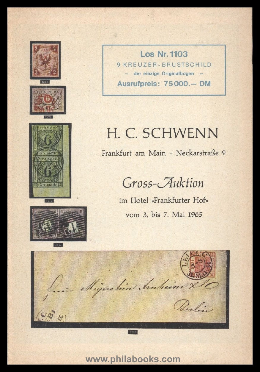 Schwenn, Auktion 001, 1965-05