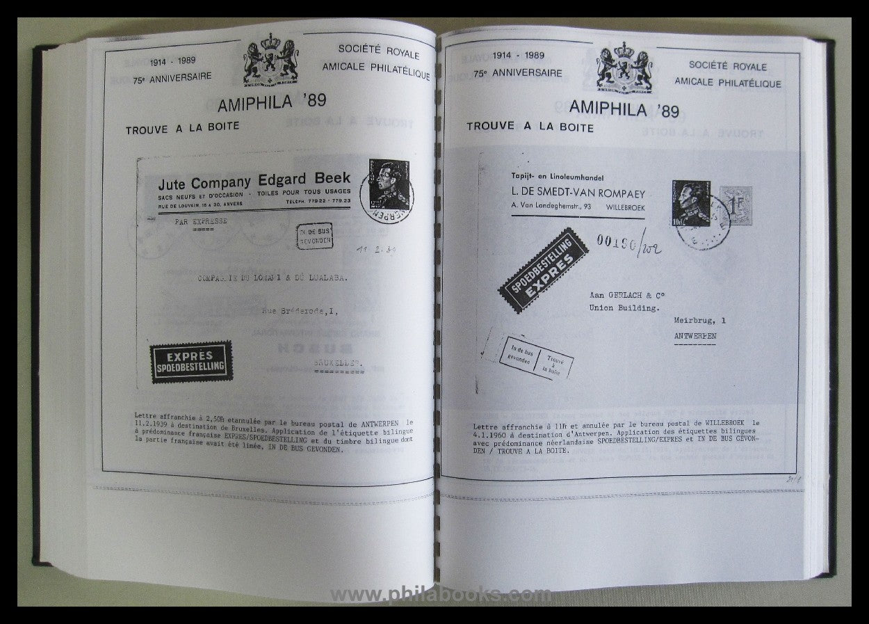 Expres Amphila '89, Society Royale Amicale Philatelique 1914-1989, ...