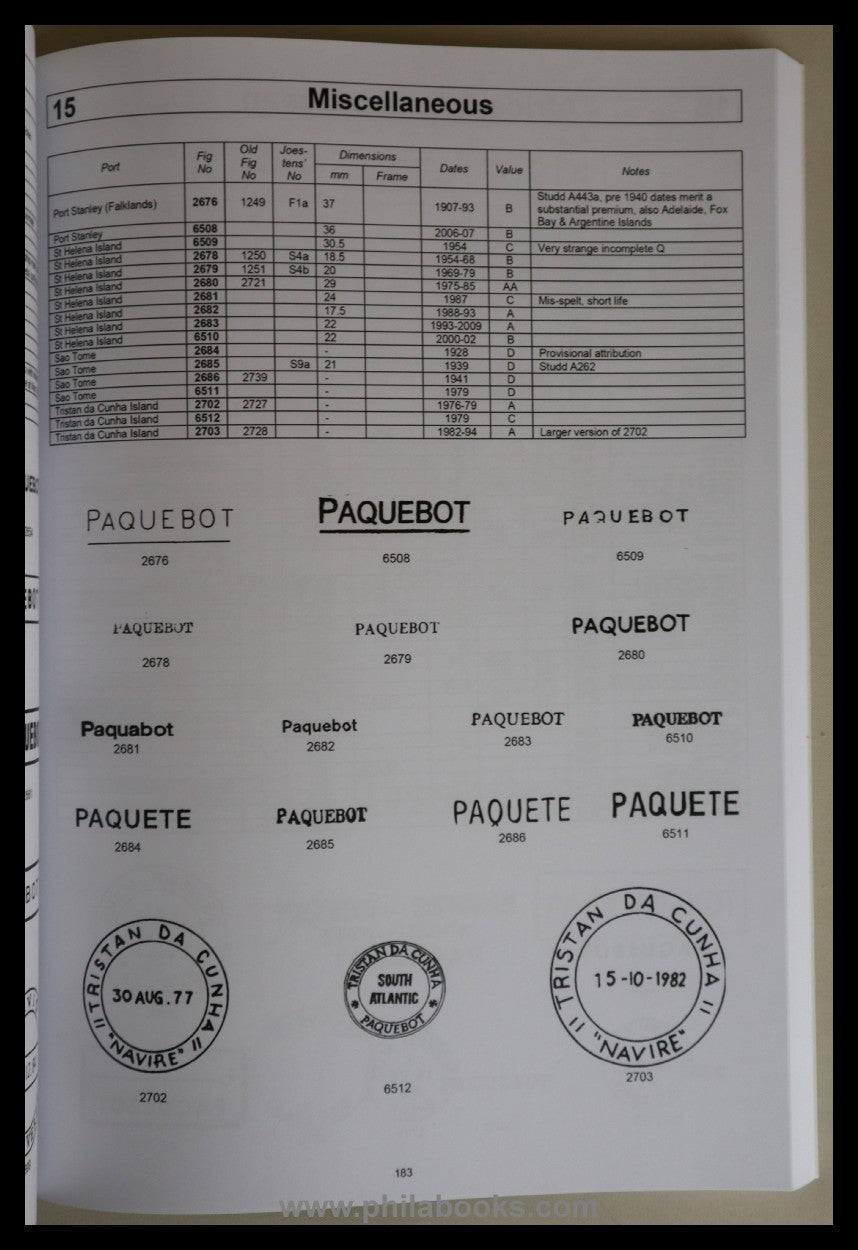 Dovey/Morris, Paquebot Cancellations of the World, Roger Hosking' ...