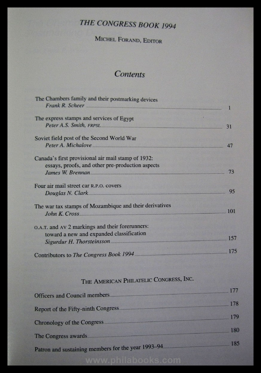 American Philatelic Congress Handbook (60th ), 1994, 185 pp. with ab...