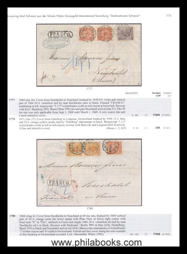 Corinphila, Auktion 168, 2010-12 'Wyler', Schweiz