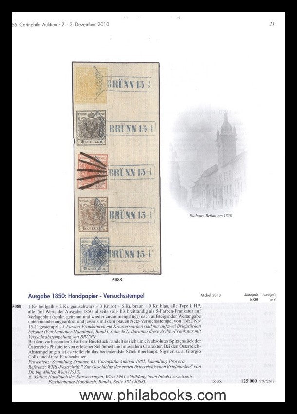 Corinphila, Auktion 166, 2010-12 'Wyler', Österreich,…