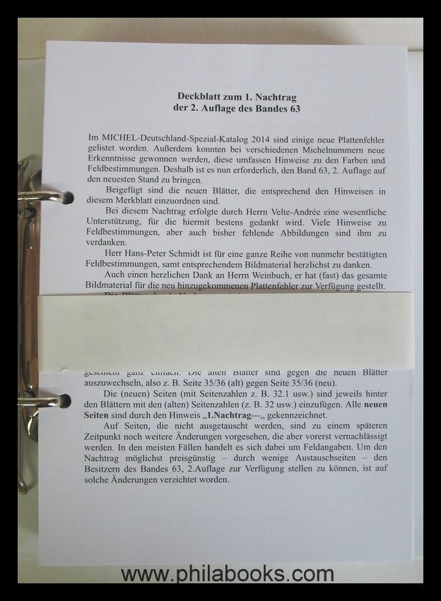 Bechtold, Günter: List of plate errors German Inflation 191 ...