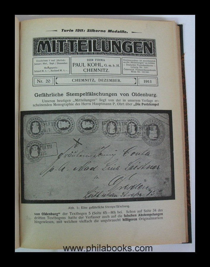 Kohl, Paul, Mitteilungen der Firma Paul Kohl, Chemnitz, hier der B ...