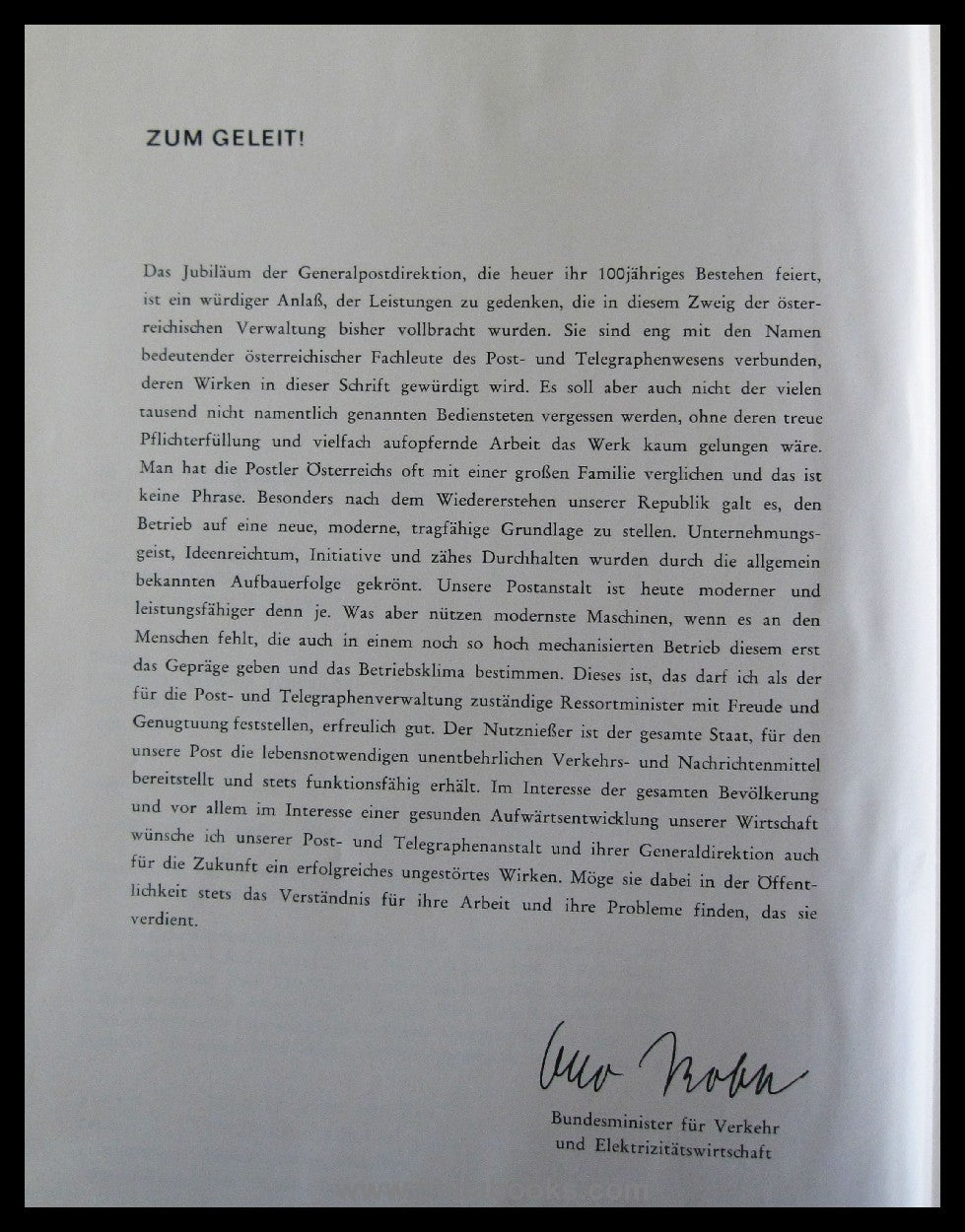Popp, Dr. E./Lukner, Dr. K., 100 Jahre Generaldirektion für die Po ...