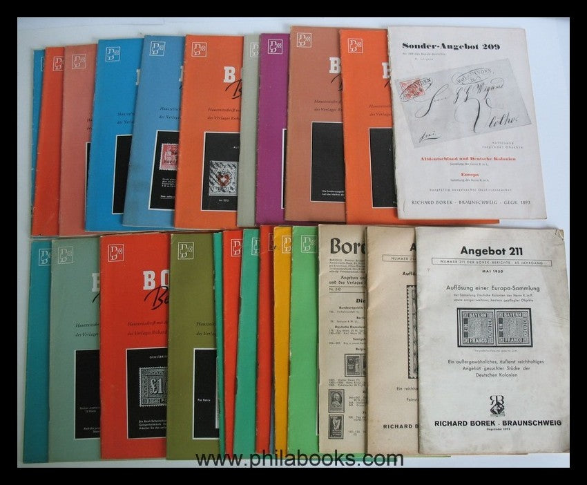 Borek-Berichte, hier 3 Halbleinen-Bände mit Ausgaben aus 1955-60 s ...