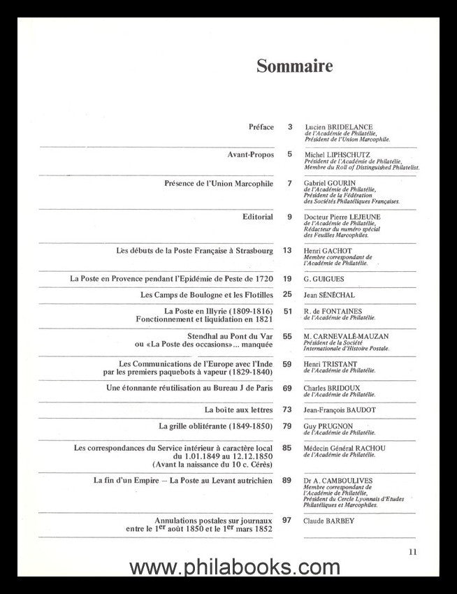 Les Feuilles Marcophiles, Numéro Spécial 'Philexfrance 82', Supple ...