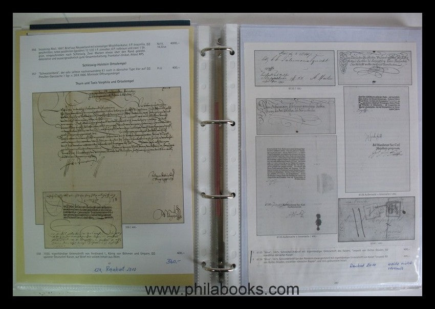 Old Germany, working documents of a knowledgeable collector from...