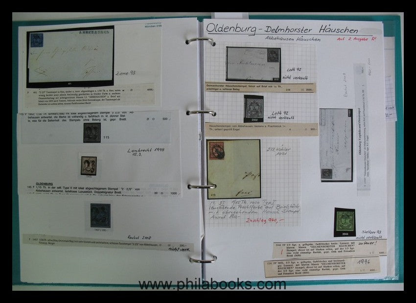 Old Germany, working documents of a knowledgeable collector from...