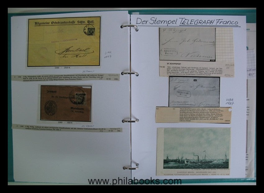 Old Germany, working documents of a knowledgeable collector from...
