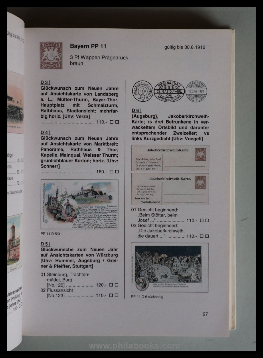 Frech, H., Private Postcard Catalogue Volume II, Bavaria and Württemberg ...