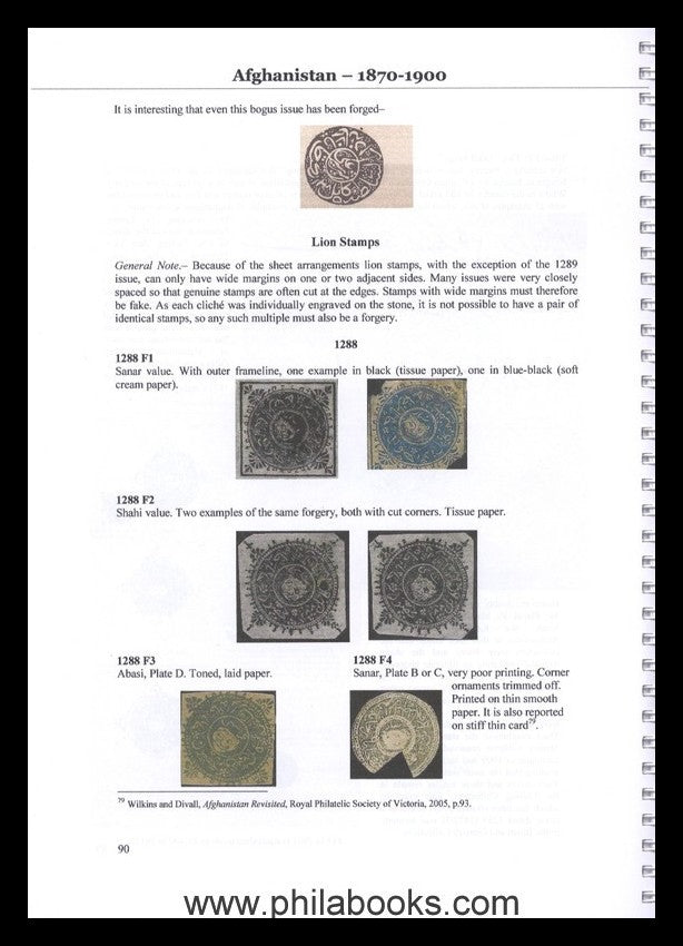 Jack, R., Afghanistan 1870-1900, A Specialized Catalog, 1st Edit ...