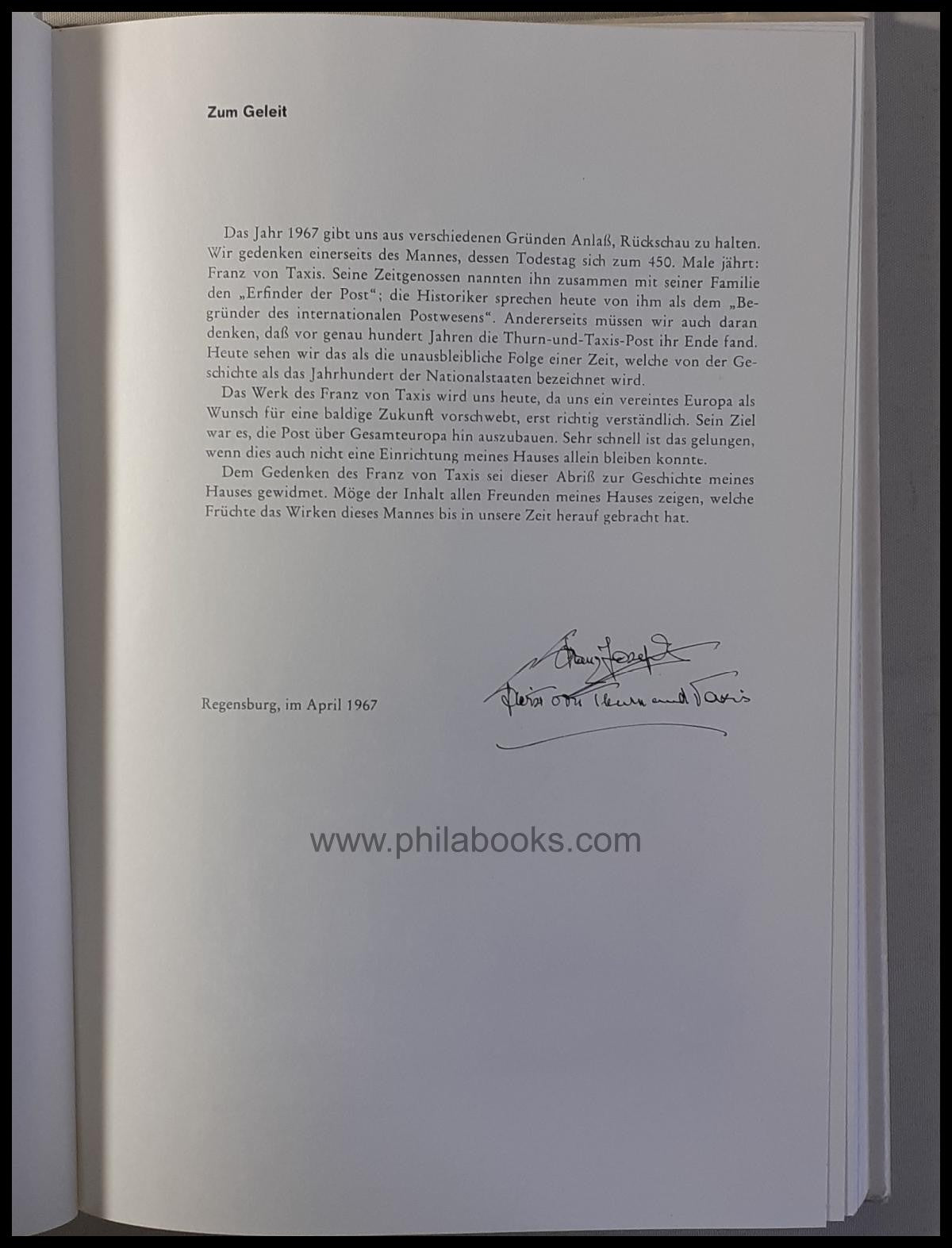 Piendl, M., Thurn und Taxis 1517-1867, Zur Geschichte des fürstlic ...