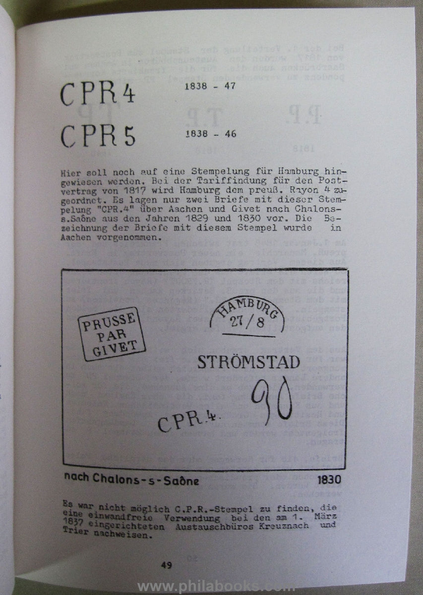 Münzberg, W., Postal relations between Prussia and France 18 ...