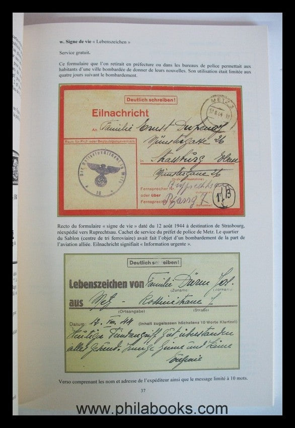Demeraux/Demeraux, La Poste en Moselle 1940-45, Tome 2, Les timbre ...