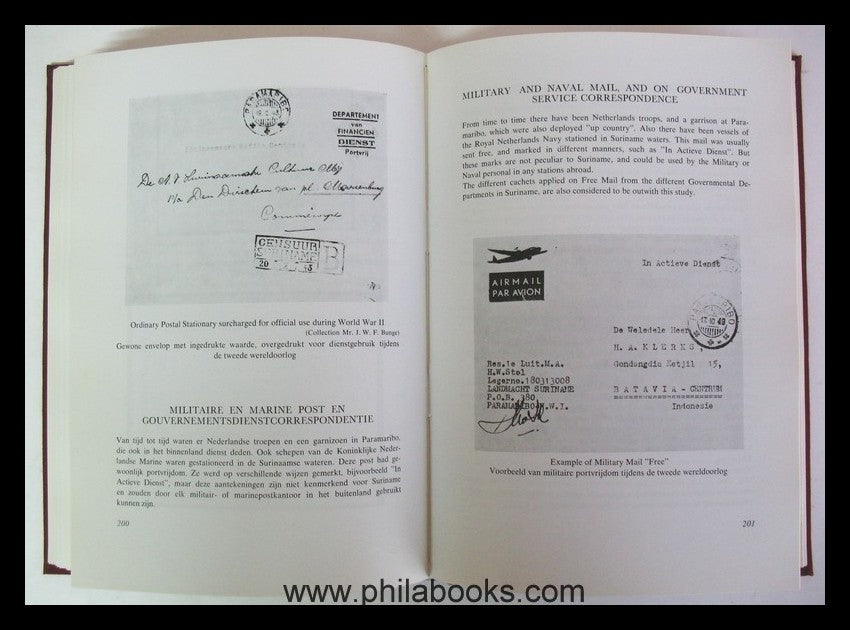 Riddell, Dr. J.D., Postgeschiednis Suriname/ A Postal History 1700 ...