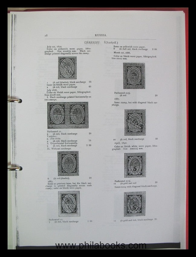 Herrick, Catalogue of the Russian Rural Stamps, The Scott Stamp &  ...