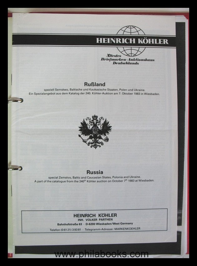 Herrick, Catalogue of the Russian Rural Stamps, The Scott Stamp &  ...