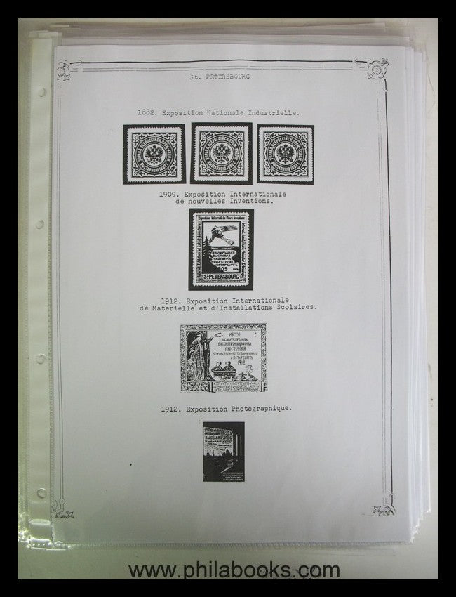 Russland Vignetten vor 1914, Kopie einer Spezialsammlung, dabei au ...