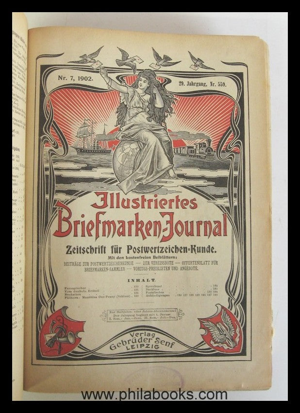 Senf, Illustriertes Briefmarken Journal, 1905-6, Doppelband privat ...