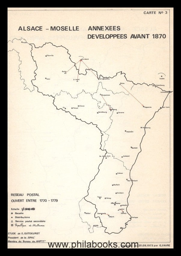 Gutekunst, E., Structure &amp; Evolution of Reseau Postal en Alsace-Mo...