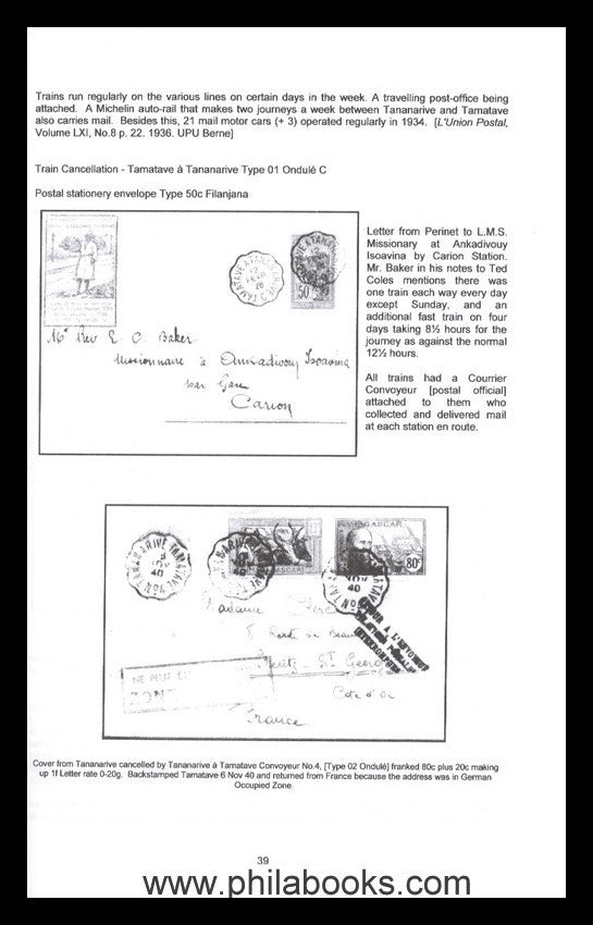 Spong, CW, Madagascar, Indian Ocean Study Circle, No. 10 rails on...
