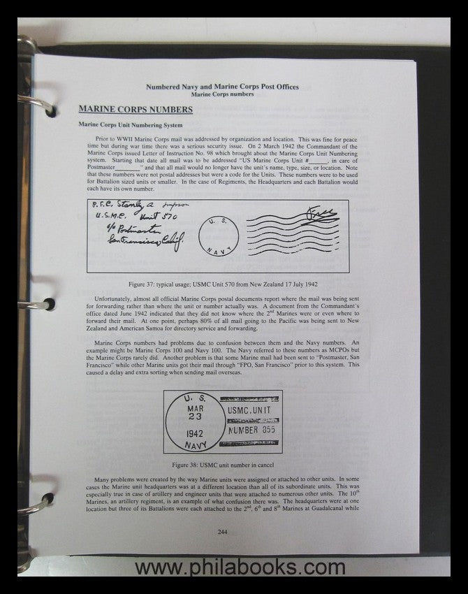 Carter, R., Numbered Navy & Marine Corps Post Office Locations, 7t ...